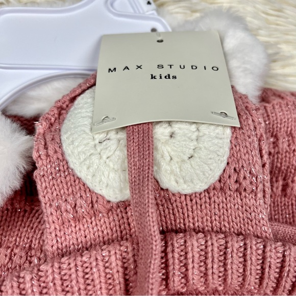 NWT Max Studios Kids Matching Sweater/Hat Set - SZ 4 - Picture 4 of 9